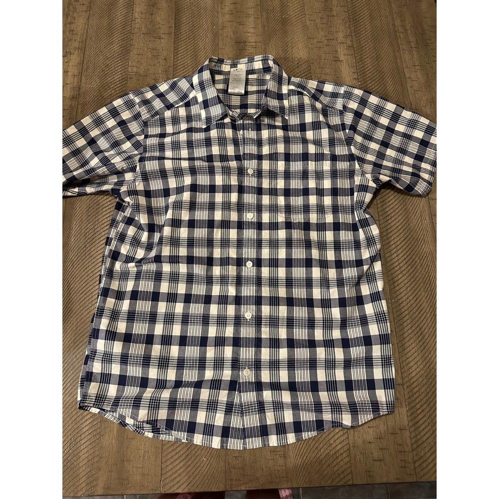Patagonia Men's Medium Short‎ Sleeve Plaid Button Up Shirt Organic Cotton Blend